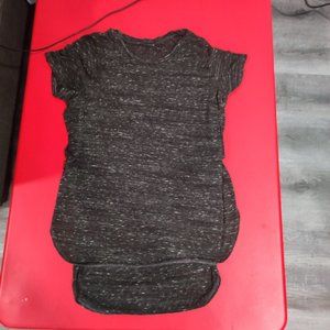 grey top side slit women's size M